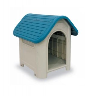 Caseta Gaun Doggy House color Blanco y Azul