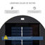 Outsunny Lámpara de Pie de Mimbre Ratán de Energía Solar con LED 0,8 W Interruptor de Control de Luz Automático Decoración para Exterior Ø21,5x61 cm Negro, , large indicador imagen numero 4