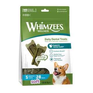 Whimzees Snacks Dentales Soft Value Bags S para perros