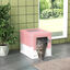 PawHut Arenero para Gatos Rosa y Blanco, , large indicador imagen numero 2