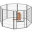 PawHut Parque para Perros de 8 Paneles de 100 cm de Altura, Vallas para Perros de Acero Resistente Plegable, con Puerta, para Interior y Exterior, Negro, , large indicador imagen numero 1