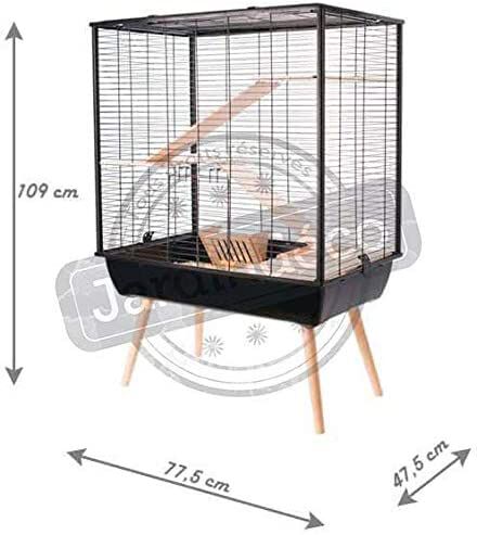 Zolux Cage Neo Cosy - Rongador Grande (77,5 x 47,5 x 109 cm), Color Negro, , large Imagen numero 2