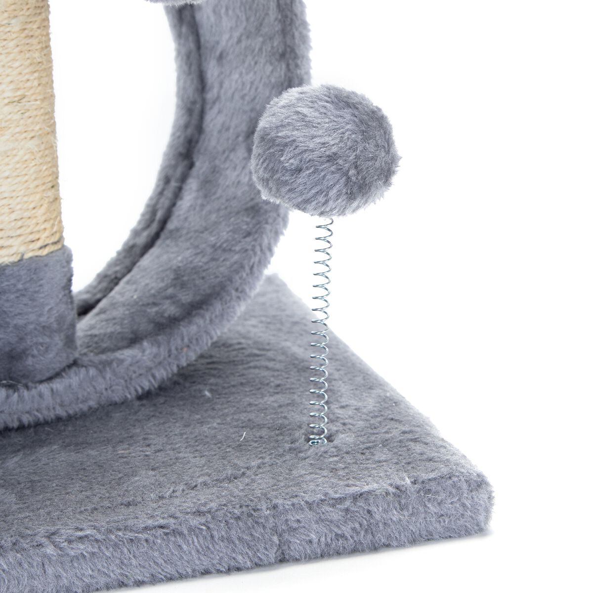 Nobleza Rascador para Gatos con Plataforma, Arbol Rascador para Gatos con Bolas, Cuerda de Sisal Natural，34x34x48cm Gris, , large Imagen numero 4