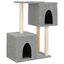 vidaXL Rascador para gatos con postes de sisal gris claro 86 cm, , large indicador imagen numero 1