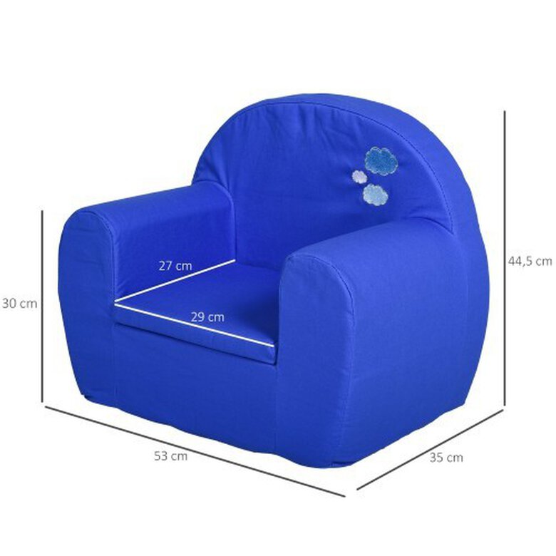 Sillón con cubierta de algodón Homcom color Azul, , large image number null