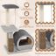 COSTWAY Árbol para Gatos Altura 92 cm, Torre para Gatos con Plataforma Superior, Casa Cómoda, Poste de Sisal, Bola interactiva, Centro de Actividades de Múltiples Niveles para Gatos (Gris), , large indicador imagen numero 4