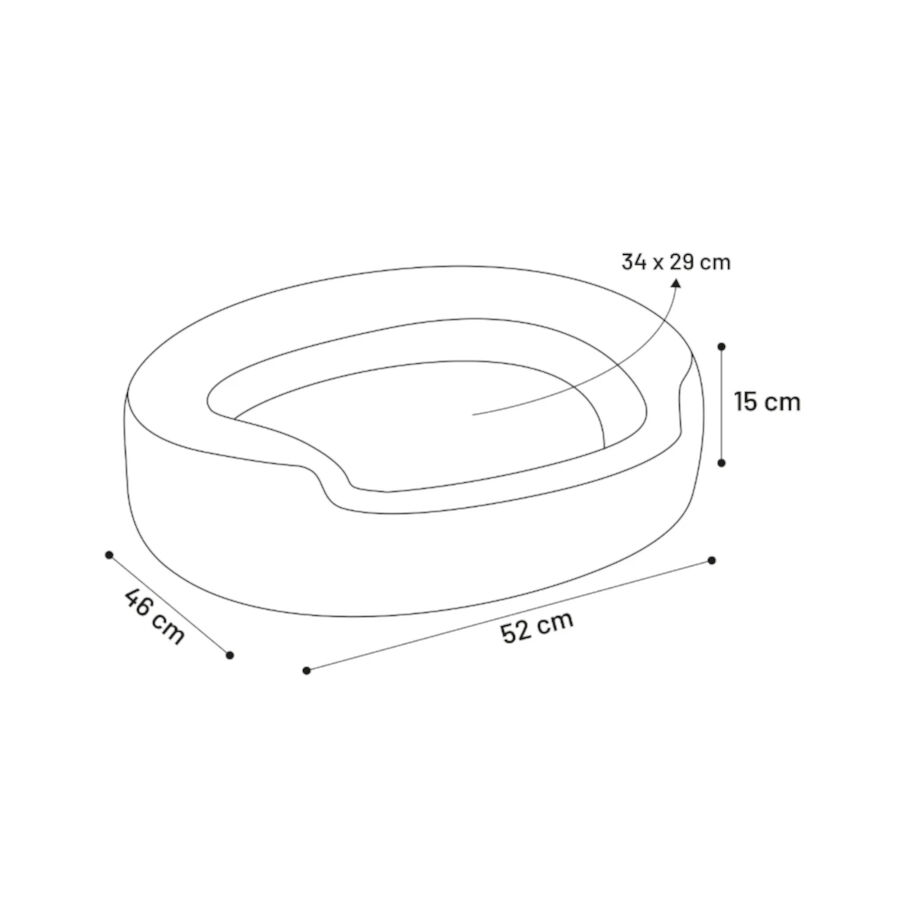 Flamingo Corvara Rect&aacute;ngulo Azul cama cuna para perros, , large Imagen numero 4