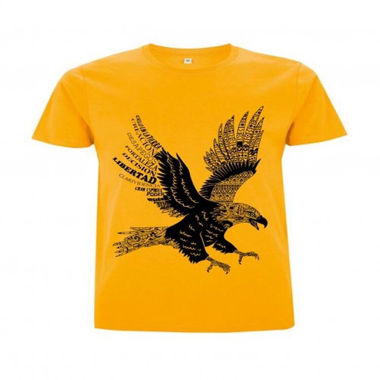 Animal totem camiseta manga corta algodón águila amarillo para hombres, , large image number null