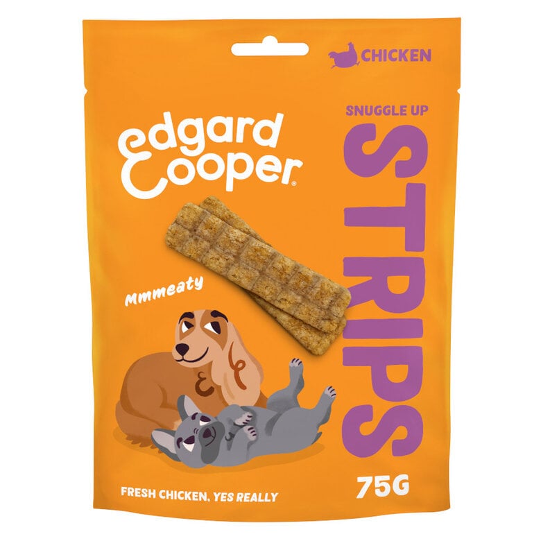 75 g Edgard & Cooper Tiras de Pollo snack para perros