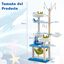 COSTWAY Árbol para Gatos con Temática Oceánica, Torre para Gatos de Varios Niveles con Rascadores Cubiertos de Sisal, Condominio, Percha, Hamaca, Plataformas de Salto, Juguetes Interactivos Colgantes, , large indicador imagen numero 5