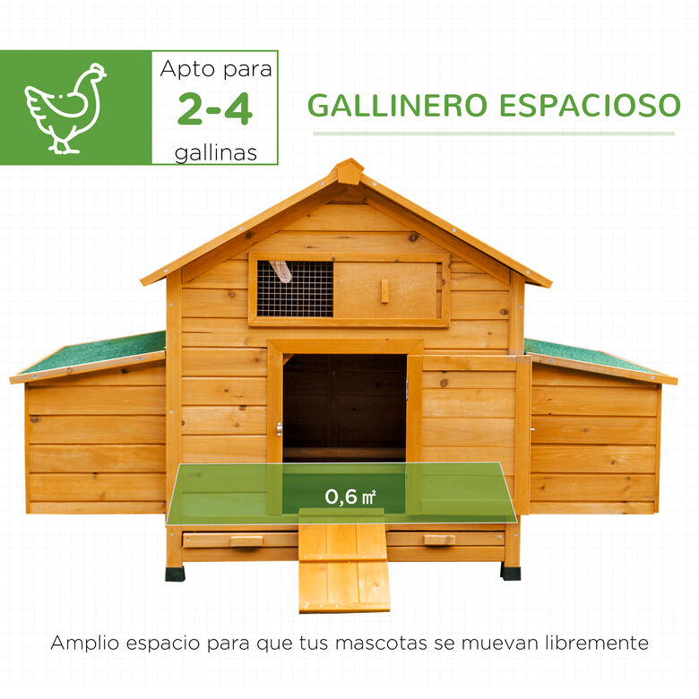 PawHut Gallinero grande de abeto Madera thumbnail