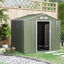 Outsunny Caseta de Jardín Metálica para Almacenamiento de Herramientas con Base Incluida, , large indicador imagen numero 2