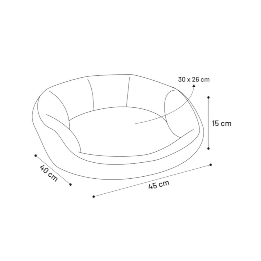 Flamingo Zupo Oct&oacute;gono Gris Oscuro cama para perros y gatos, , large Imagen numero 6