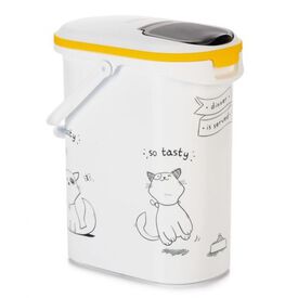 Almacenamiento de comida para gatos color Blanco