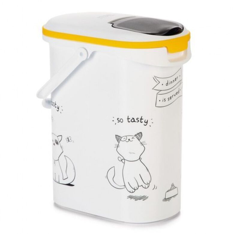 Almacenamiento de comida para gatos color Blanco thumbnail