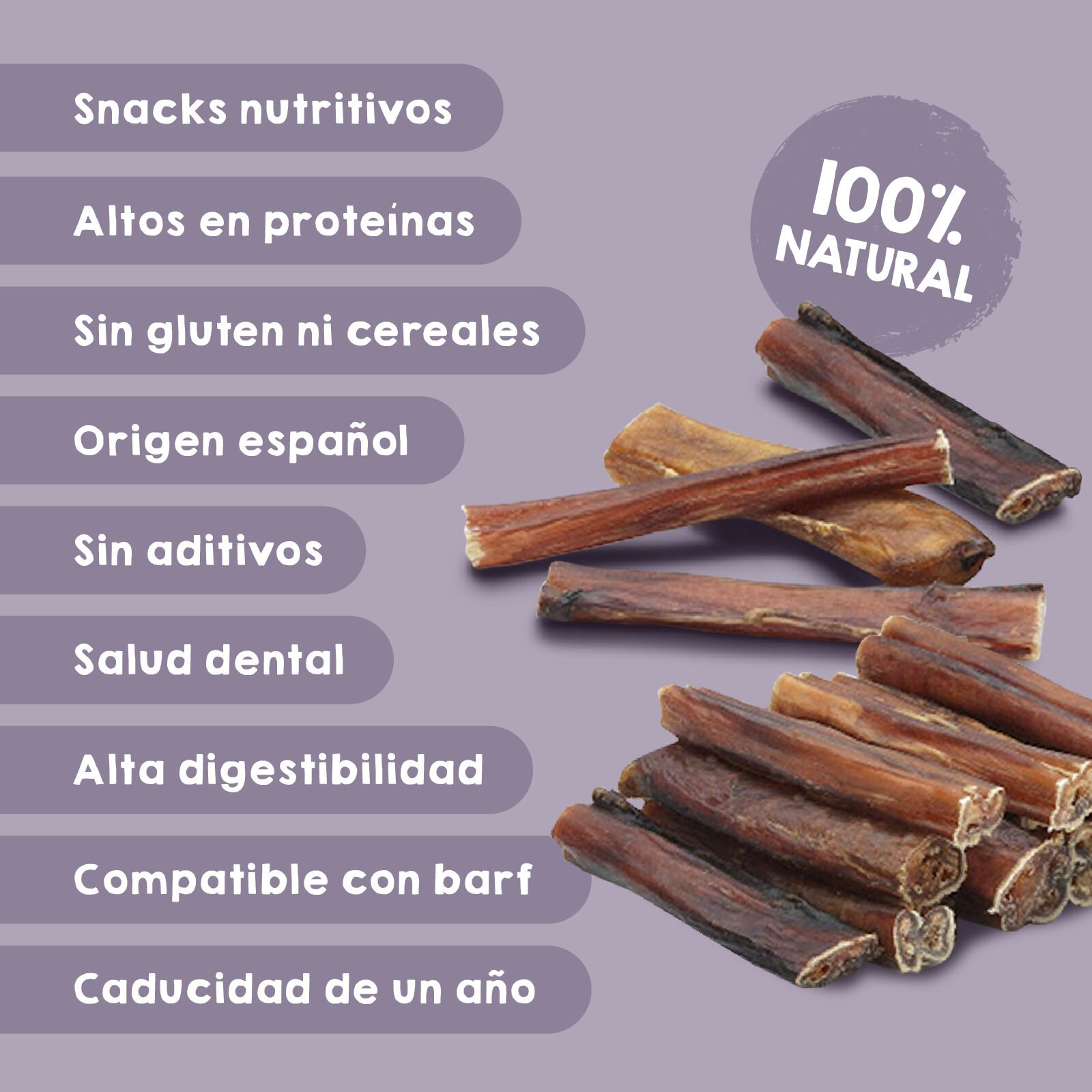 MAIKAI Nervios de Toro Deshidratados Snacks para Perro thumbnail