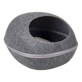 Flamingo chizmo cueva de fieltro gris oscuro para gatos