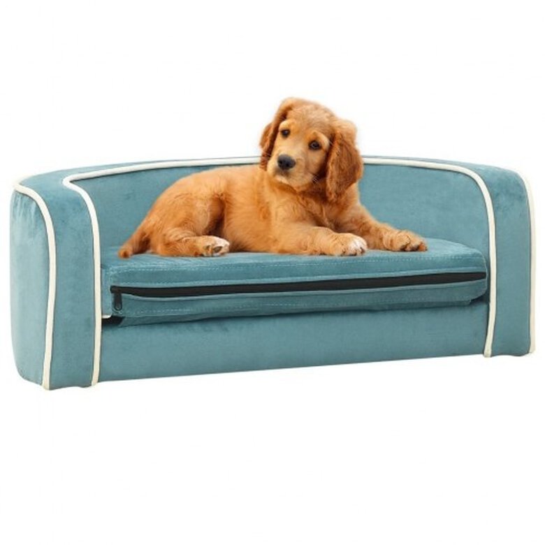 Vidaxl sofá plegable turquesa para perros, , large image number null