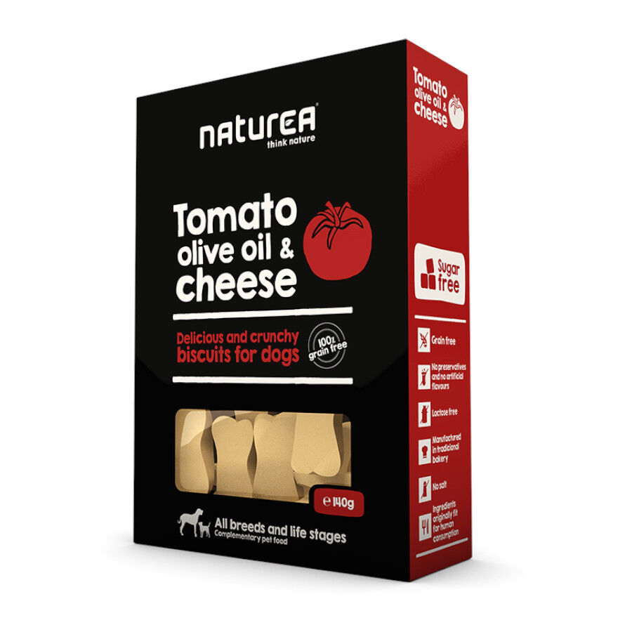 140 g Naturea Galletas Tomate con Queso y Aceite de Oliva para perros, , large Imagen numero 1