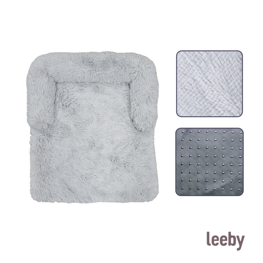 Leeby Sof&aacute; Anti Estr&eacute;s Gris para perros, , large Imagen numero 6
