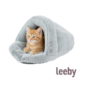 Leeby Cama Zapatilla Gris para gatos