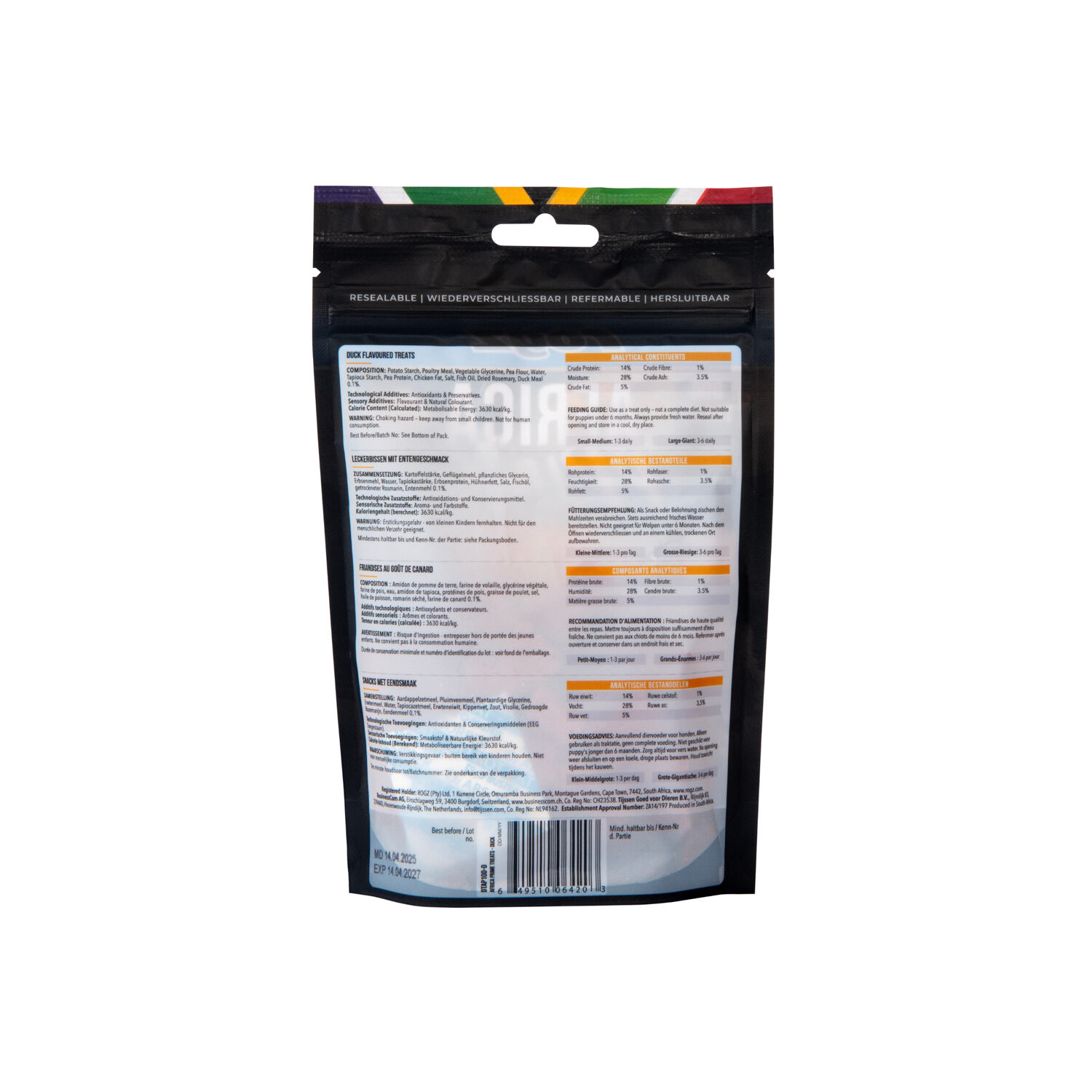 Rogz Snack para Perros Sabor Pato 6x100g Premio Semih&uacute;medo, , large Imagen numero 5