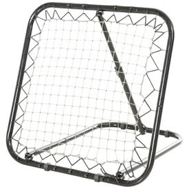 HOMCOM Red de Rebote negra Plegable y Ajustable en &Aacute;ngulo de 5 Niveles para Entrenamiento