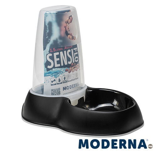 MP COMEDERO-BEBEDERO SENSIFLO (NEGRO 1500 ml ( 29 x 19 x 25 CM )), , large Imagen numero 1