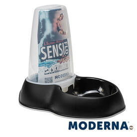 Moderna Mp Comedero-Bebedero Sensiflo Negro para perros