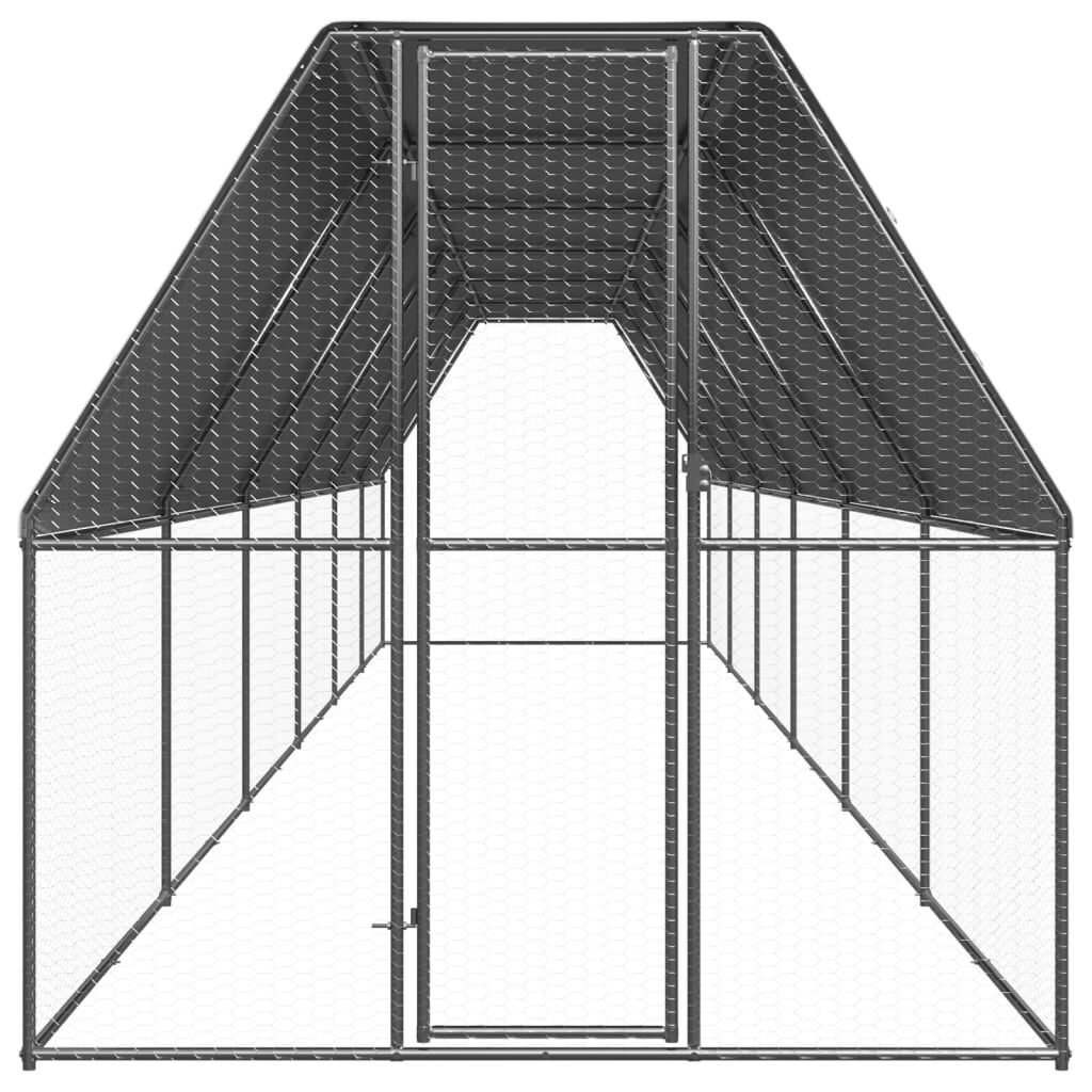 vidaXL Jaula gallinero de acero galvanizado 3x12x2 m, , large Imagen numero 21