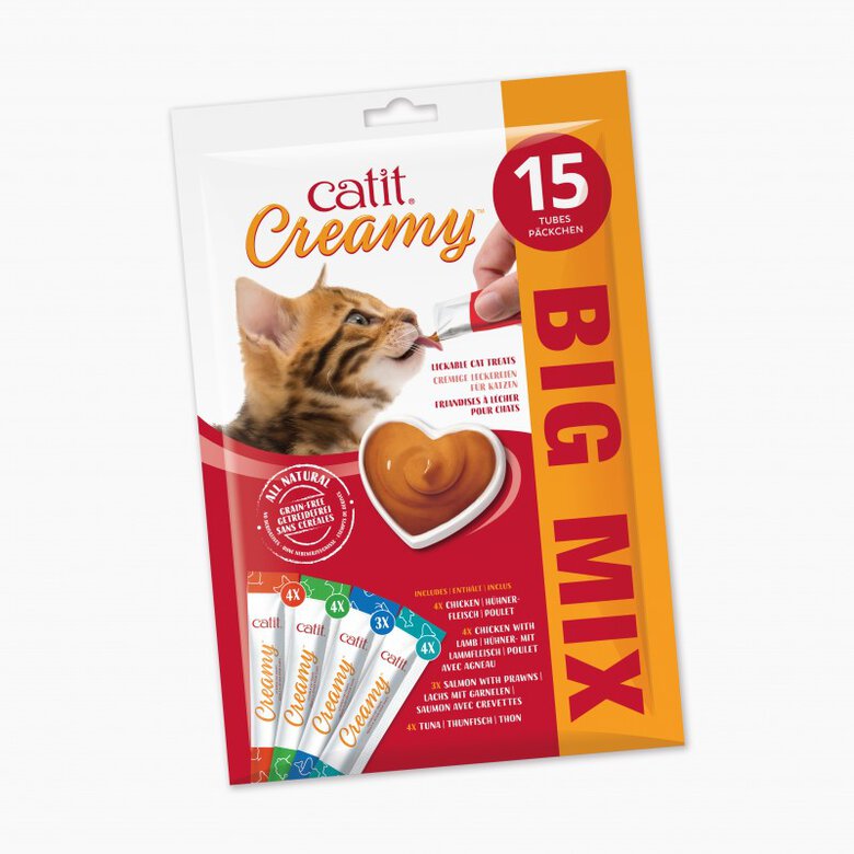 Catit Creamy Multipack Snack liquido para gatos, , large image number null