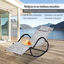 Outsunny Conjunto de 2 Mecedoras de Exterior Tumbonas Mecedoras con Reposacabezas Reposabrazos y Marco Met&aacute;lico Carga 160 kg para Jard&iacute;n Terraza 160x61x79 cm Gris, , large indicador imagen numero 4