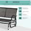 Outsunny Mecedora de Ratán de 2 Plazas Banco Balancín de Jardín con Balanceo Ergonómico y Marco de Metal para Terraza Balcón Exterior Patio Hotel Carga 220 kg 120x70x84 cm Marrón, , large indicador imagen numero 5