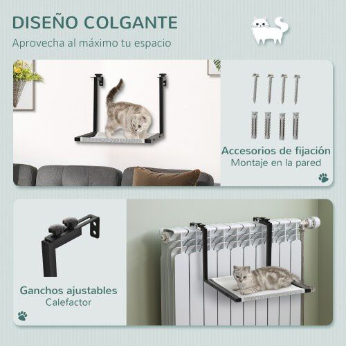 PawHut Cama Colgante De Radiador para gatos, , large Imagen numero 4