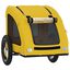 vidaXL Remolque de bicicleta para perros hierro y tela Oxford amarillo, , large indicador imagen numero 4