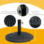 Outsunny Base para Sombrilla de Jardín Peso Neto 15 kg Soporte de Parasol Apto para Postes de 35mm/38mm/48mm Rellena de Cemento Metal para Terraza Exterior Ø49x32 cm Negro, , large indicador imagen numero 4
