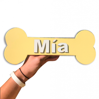 Hueso de madera personalizado color Amarillo