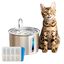 Bebedero Oneisall para gatos y perros - Bebederos de 2 litros - Bebedero - Bomba de agua - Acero inoxidable - Incluye 3 filtros, , large indicador imagen numero 1