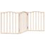 vidaXL Puerta para perros plegable 3 paneles madera de álamo 150 cm, , large indicador imagen numero 6