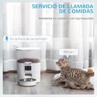 PawHut comedero automático con grabadora de voz blanco para mascotas, , large image number null