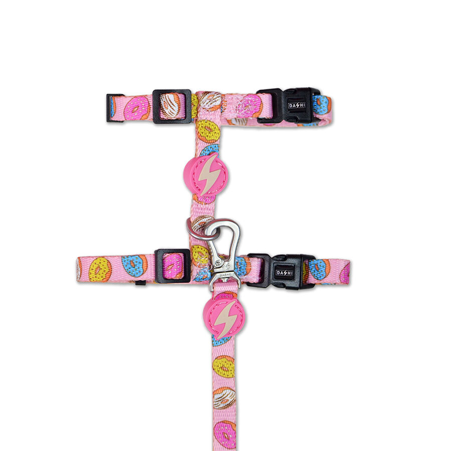 Dashi donut arn&eacute;s con correa rosa para gatos, , large Imagen numero 1