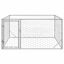 vidaXL Perrera de exterior puerta acero galvanizado plateado 3x2x1 m, , large indicador imagen numero 18