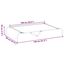 vidaXL Cama elevada para perros negra 130x80x20 cm textilene y acero, , large indicador imagen numero 5