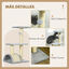 PawHut Árbol para Gatos Gris Claro, , large indicador imagen numero 5