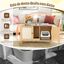 COSTWAY Mueble Arenero para Gatos, Mueble Oculto para Gatos con 2 Habitaciones, 2 Alfombrillas Rascadoras de Sisal, Tabla de Rascar, Casa de Gatos de Interior para Salón Dormitorio (Natural), , large indicador imagen numero 2