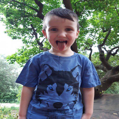 Camiseta niño/a lobo color Blanco thumbnail