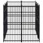 Vidaxl perrera con puerta y bisagras negra para perros, , large indicador imagen numero 18