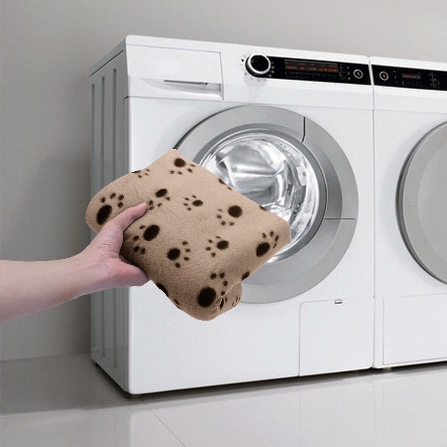 Nobleza Manta Suave de Felpa Beige para perros y gatos thumbnail