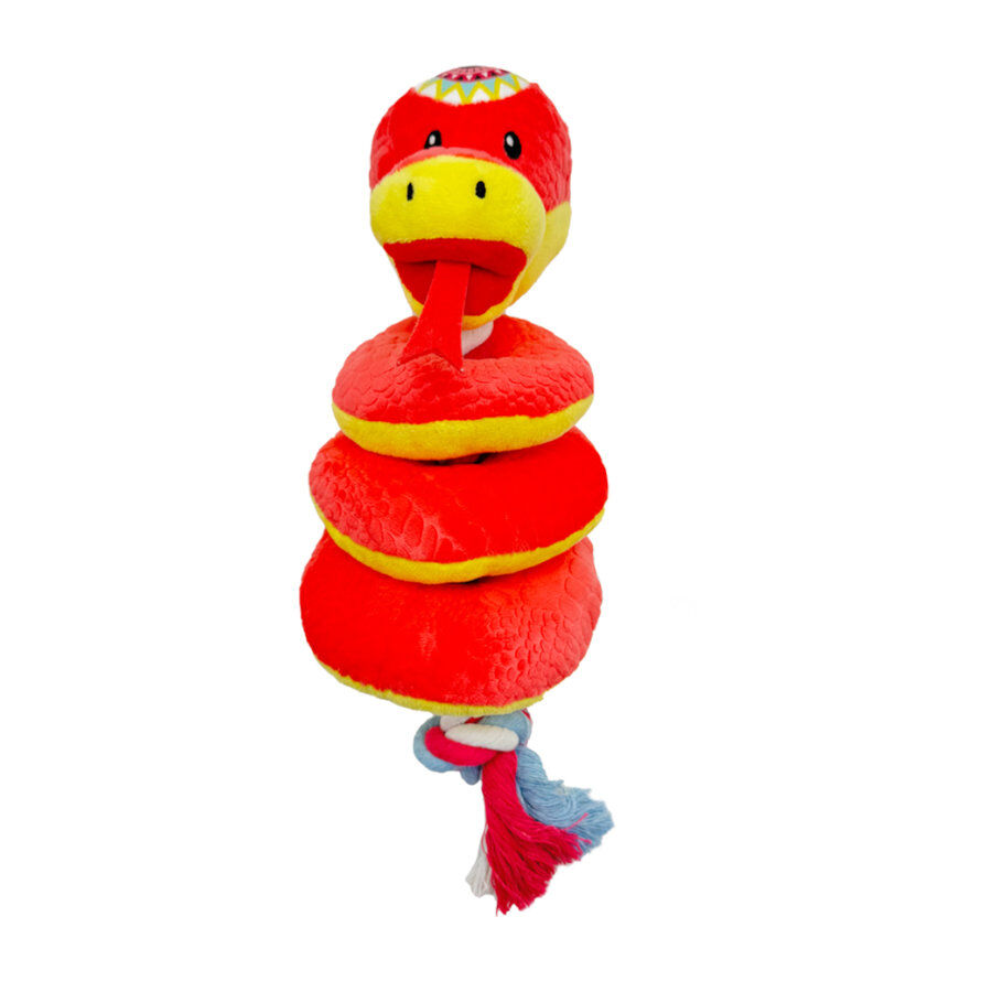 Tootoy! Comfort Ring Snake Cuddler peluche con cuerda para perros thumbnail