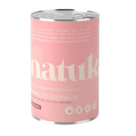 Natuka Comida Húmeda Lata Pavo y Espinacas para perros
